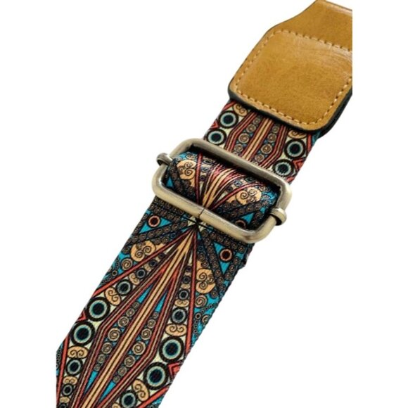 Kisslock Vegan Leather Black Crossbody with chain and guitar strap crossbody - Picture 2 of 6